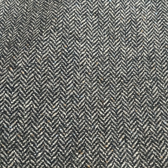 [14/16]Talbots Black White Tweed Wool Silk Blend Midi Pencil Skirt Back Slit - Picture 2 of 8